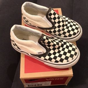 VANS unisex classic checkered slip on